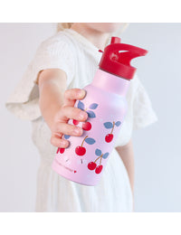Stainless steel drink bottle: Cherries