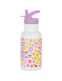 Stainless steel drink bottle: Flower garden