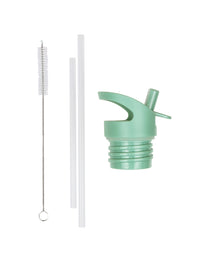 Lid, straw & brush set: Forest Friends