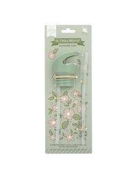 Lid, straw & brush set: Blossom - sage