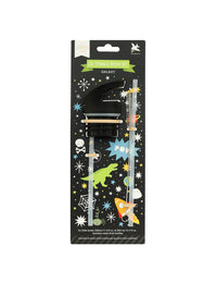 Lid, straw & brush set: Galaxy