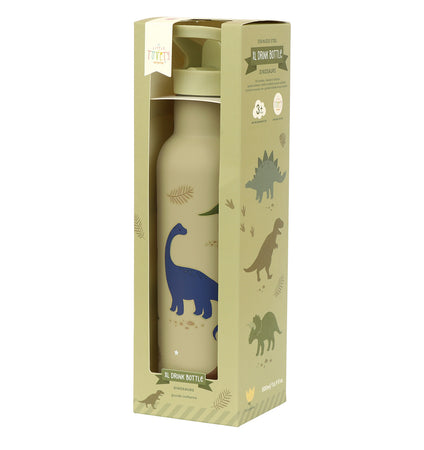 XL stainless steel drink bottle: Dinosaurs