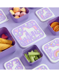 Lunch & snack box set: Unicorn Dreams