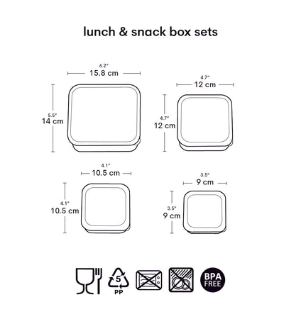 Lunch & snack box set: Fun