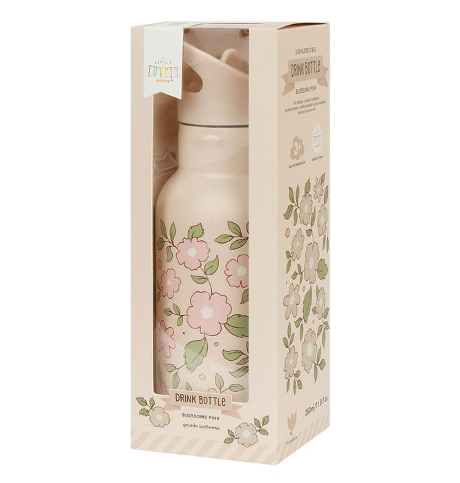 Stainless steel drink bottle: Blossoms Pink