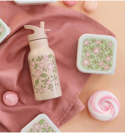 Stainless steel drink bottle: Blossoms Pink