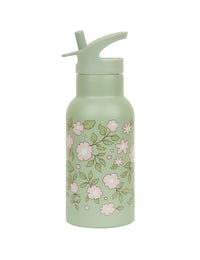 Stainless steel drink bottle: Blossoms - sage