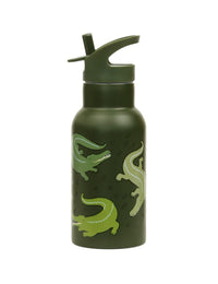 Stainless steel drink bottle: Crocodiles