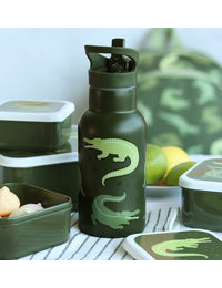 Stainless steel drink bottle: Crocodiles