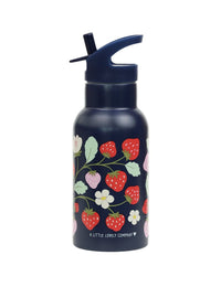 Stainless steel drink bottle: Strawberries