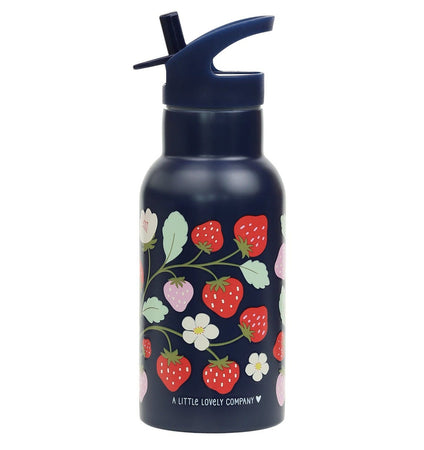 Stainless steel drink bottle: Strawberries