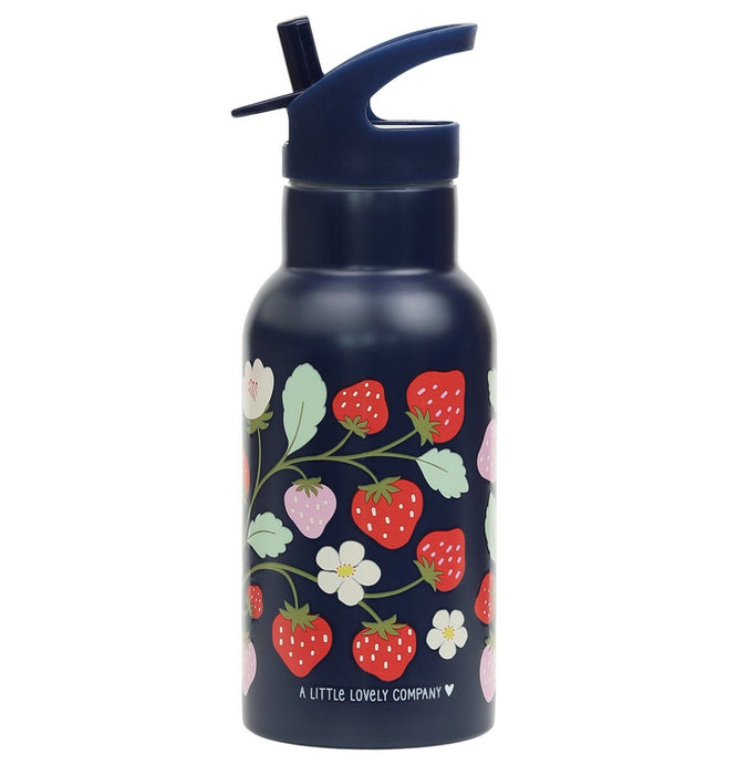 Stainless steel drink bottle: Strawberries