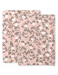 Muslin cloth set of 2: Blossom - dusty pink