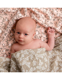 Muslin cloth set of 2: Blossom - dusty pink
