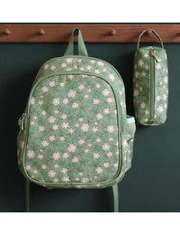 Pencil case: Blossoms - sage