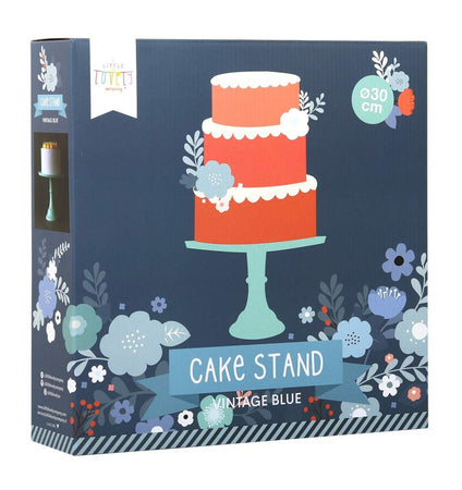 Cake stand: Large - vintage blue