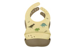 Silicone bibs set of 2: Dinosaurs