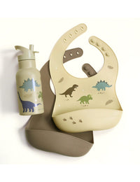 Silicone bibs set of 2: Dinosaurs