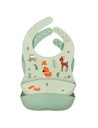 Silicone bibs set of 2: Forest Friends