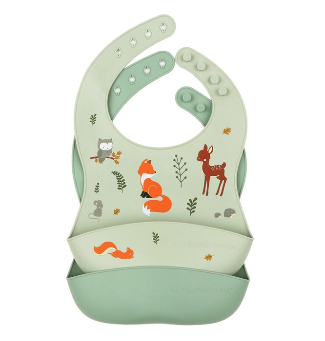 Silicone bibs set of 2: Forest Friends