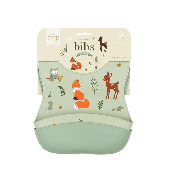 Silicone bibs set of 2: Forest Friends