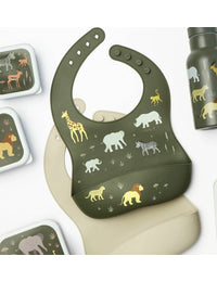 Silicone bibs set of 2: Savanna