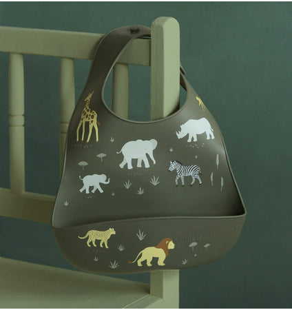 Silicone bibs set of 2: Savanna