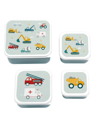 Lunch & snack box set: Vehicles