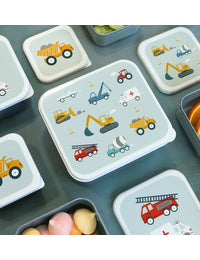 Lunch & snack box set: Vehicles