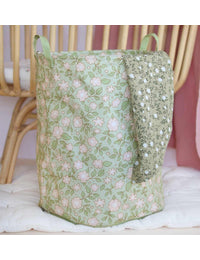 Storage basket: Blossoms - sage
