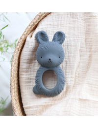 Teething ring: Bunny - charcoal blue