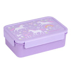 paarse bento lunchbakje met lieve opdruk op deksel uit de eenhoorn collectie