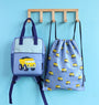 Little square backpack: Dumptruck