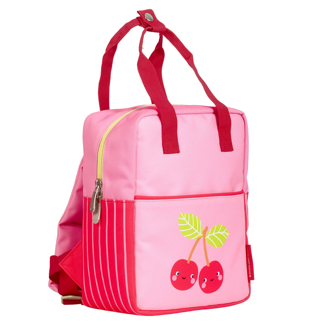 Little square backpack: Happy cherries