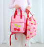 Little square backpack: Happy cherries