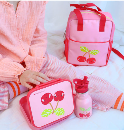 Little square backpack: Happy cherries