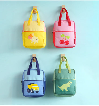 Little square backpack: Happy cherries