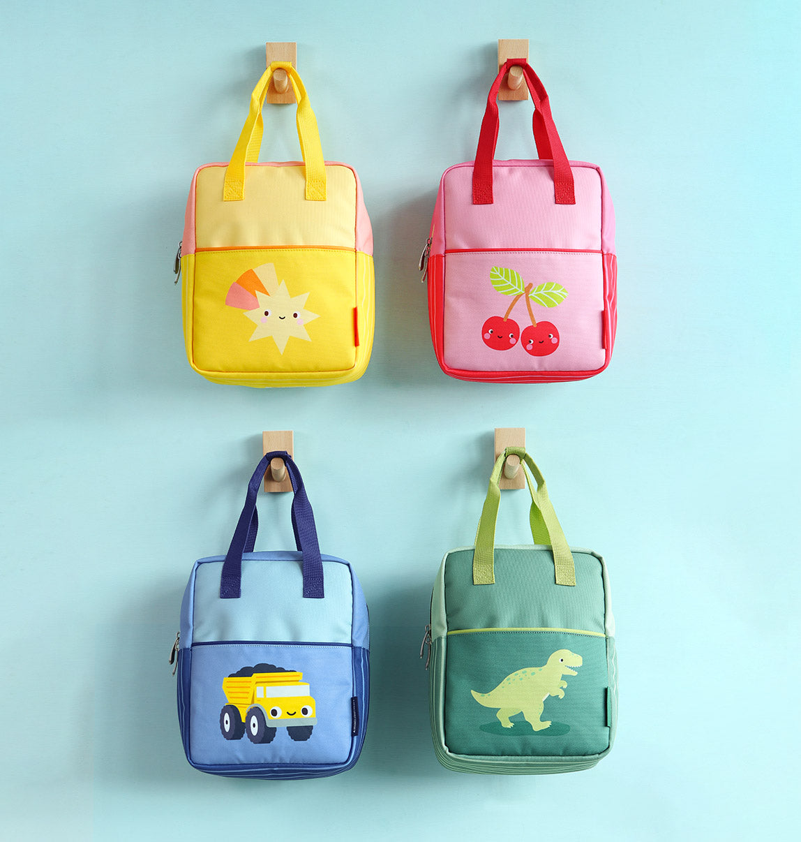 Little square backpack: Happy cherries