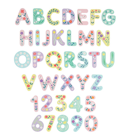 Foam bath letters: Flowers