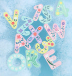 Foam bath letters: Flowers