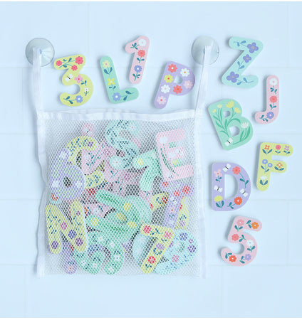 Foam bath letters: Flowers