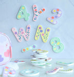 Foam bath letters: Flowers