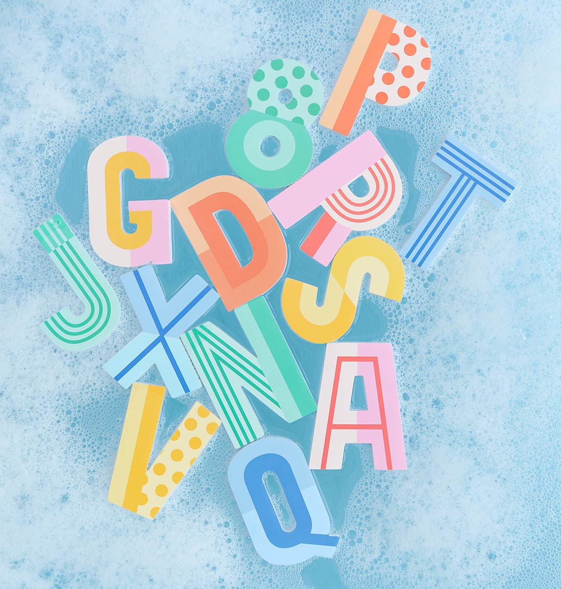 Foam bath letters: Fun