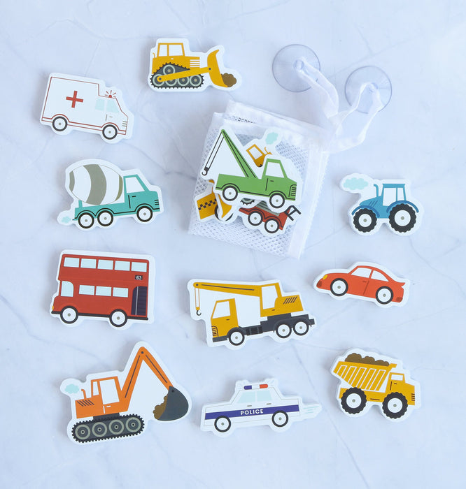 Foam bath toys: Vehicles
