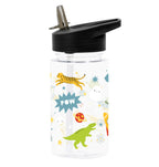 transparante drinkfles met zwarte dop en stoere print voor kinderen uit Galaxy collectie