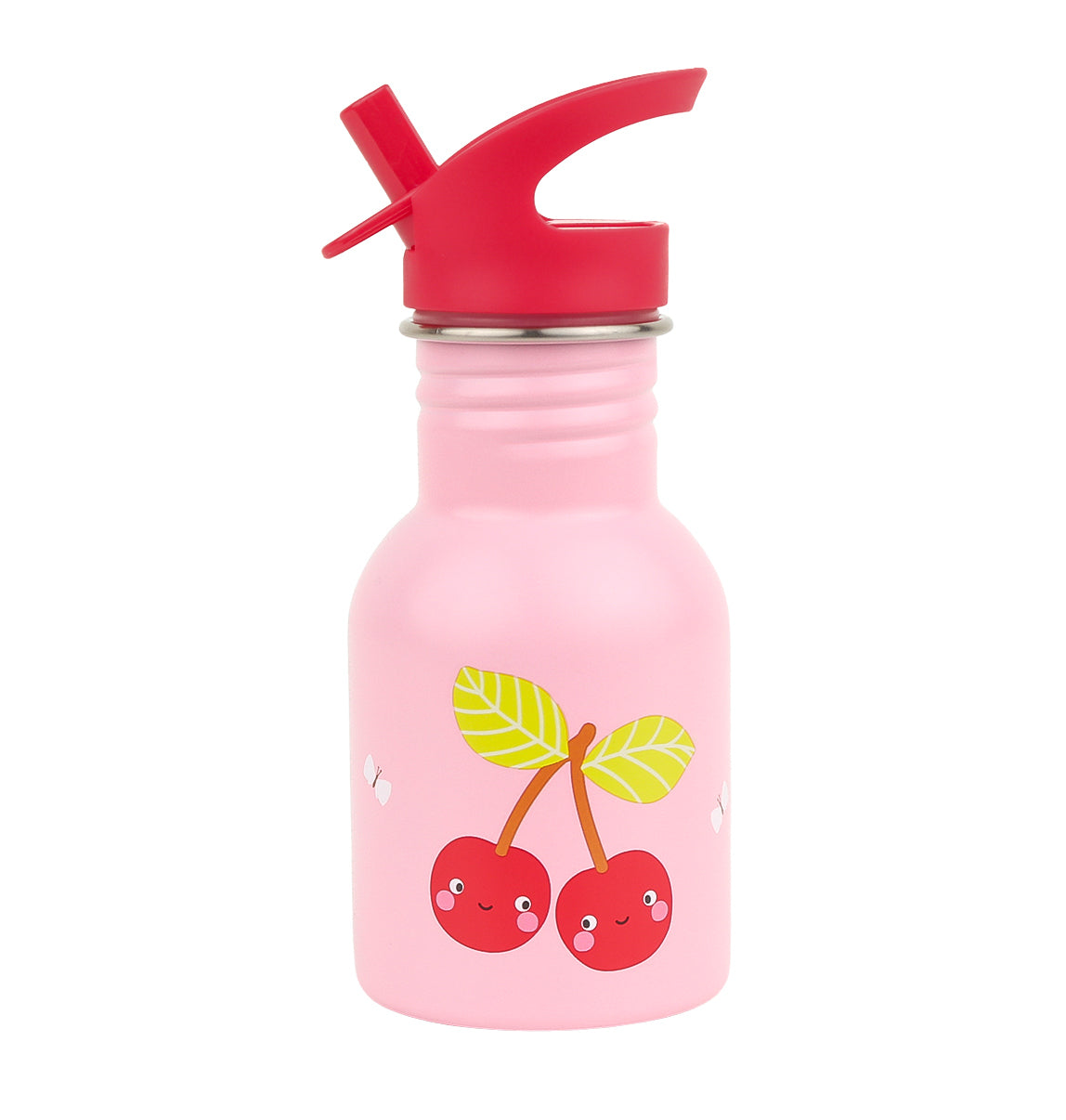 Little stainless steel drink bottle: Happy cherries
