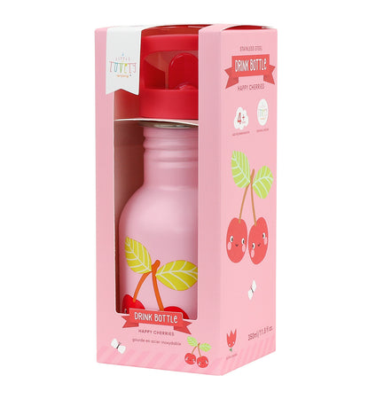 Little stainless steel drink bottle: Happy cherries