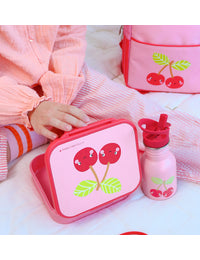 Little stainless steel drink bottle: Happy cherries