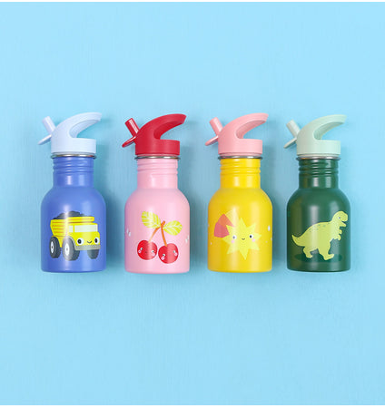 Little stainless steel drink bottle: Happy cherries