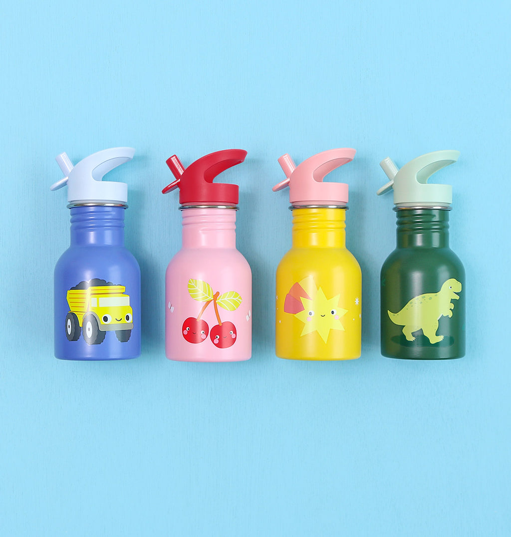 Little stainless steel drink bottle: Happy cherries